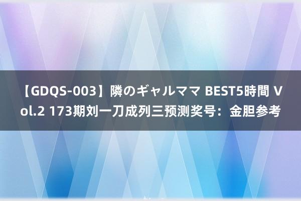 【GDQS-003】隣のギャルママ BEST5時間 Vol.2 173期刘一刀成列三预测奖号：金胆参考