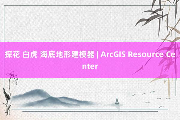 探花 白虎 海底地形建模器 | ArcGIS Resource Center