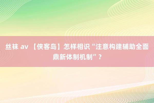 丝袜 av 【侠客岛】怎样相识“注意构建辅助全面鼎新体制机制”？